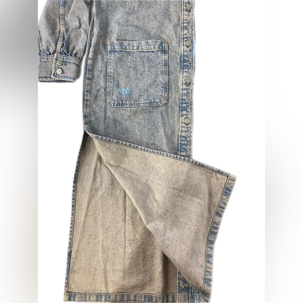 Free People Anna Lou Denim Duster NWOT Small - Picture 9 of 15